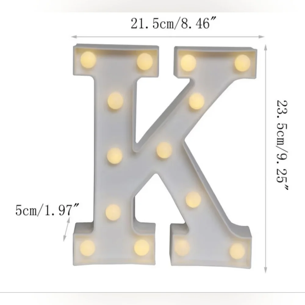 Illuminated Letter 'K' LED Marquee Light